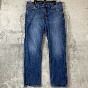 Lucky Brand 363 Vintage Straight Men's Size 36x32 (37x31) Blue Denim Distressed